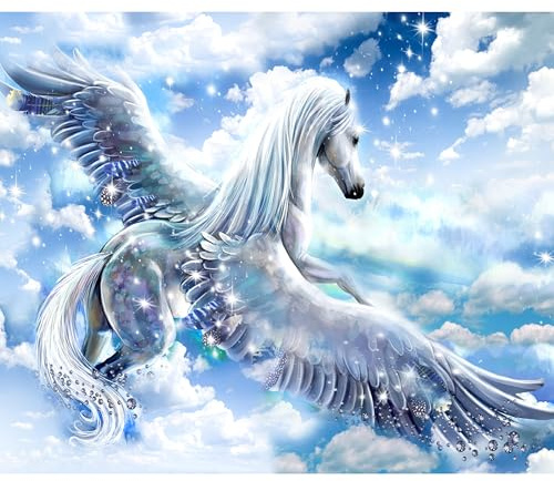 murando - Fototapete Vlies Pegasus, 300x210 cm, Schlafzimmer, Wohnzimmer | Full HD Druck, 3D-Effekt, lichtbeständige Farben, ideal fürs Wohn- oder Schlafzimmer, schnelle Montage, lichtbeständig, edel