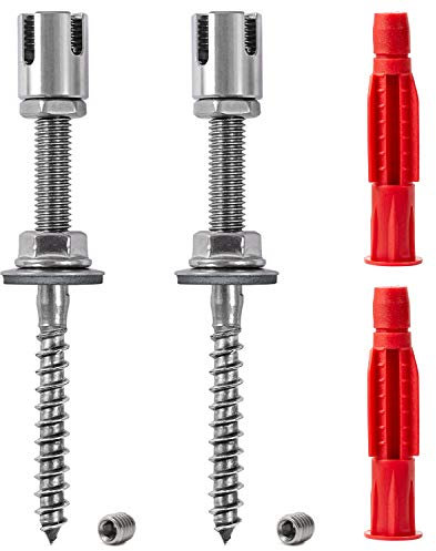 GARDELI Supporto per Piante rampicanti in Acciaio Inox, Sistema Professionale con Supporti a Parete e Tacos Multiusos (2 Supporti)