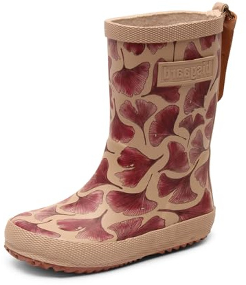 Bisgaard Fashion, Stivali da Pioggia Unisex-Bambini, Multicolore (Bordeaux Leaves), 26 EU