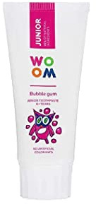 WOOM Junior Bubble Gum Zahnpasta 50ml speziell formuliert hilft Karies vorzubeugen und den Zahnschmelz zu stärken