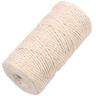 Egurs Bunte juteschnur 2mm Natürliche Schnur Garten Kordel für Gartenarbeit Floristik DIY Bündeln Dekoration Geschenkpapier Bindfäden Bild Display und Verzierungen Weiß