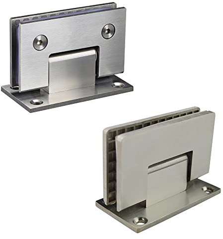2 Stück 90° robuste Badezimmerklemme, Edelstahl, Glastürscharnier, Schrank, Vitrinen, Klemme, Glas, Duschtüren, Scharnier