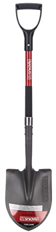 Radius Premium D-Handle Round-Point Shovel, Fiberglass Shaft