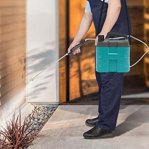 8L Elektrischer Drucksprüher für Gartenarbeit, Elektrischer Gartensprüher mit Lithium-Batterie Akku-druckspritze Elektrisch Gartensprühgeräte Sprühgerät Drucksprüher Kleine Drucksprühgerät Blau