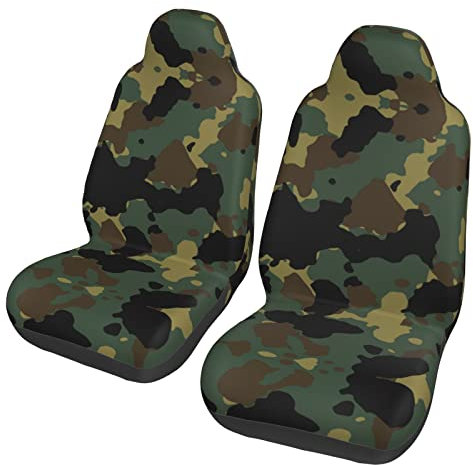 BURGHR Autositzbezüge mit Camouflage-Muster, 2 Stück, Auto-Sitzbezüge, Autozubehör, universell passend für die meisten Autos