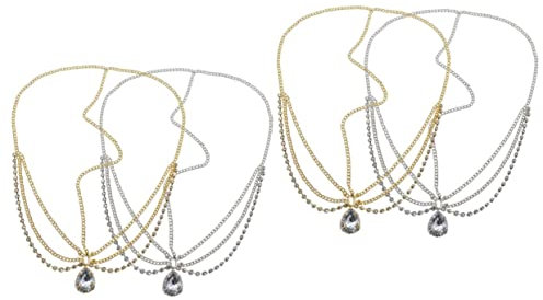 minkissy 4stücke Strass Kopfschmuck Stirnkette Für Frauen Und Mädchen Elegante Haaraccessoires Für Hochzeiten Partys Und Besondere Anlässe