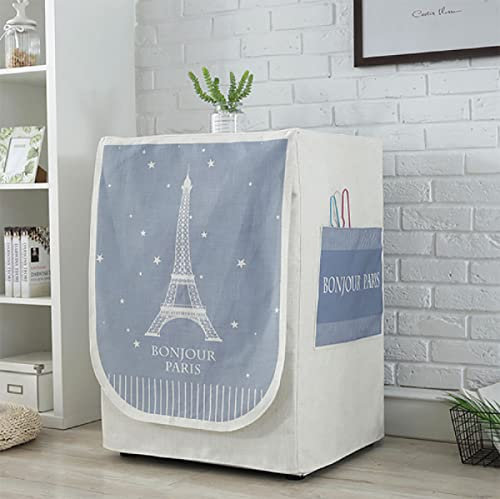 Housse de Lave-Linge/Protection de Lave-Linge à Chargement Frontal pour Lave-Linge à Chargement Frontal-Protection Solaire, Grand Ours Blanc, épaisseur 65 * Largeur 60 Hauteur 85 cm