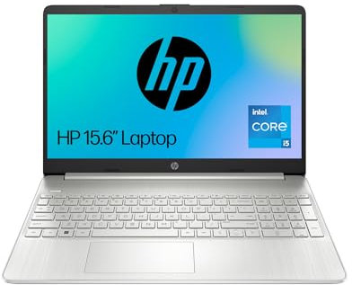 HP 15.6 Laptop | Intel Core i5-1235U Processor | 16 GB RAM | 512 GB SSD | Intel Iris Xe Graphics | FHD Display | Up to 7hrs battery | Win 11 | Dual Speakers | Natural Silver | 15s-fq5027sa