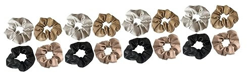 DOITOOL 16stücke Pu Haargummis Für Frauen Elegante Haarschmuck Scrunchies Für Verschiedene Frisuren Und Anlässe