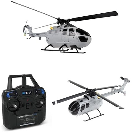 Ferngesteuerter Hubschrauber, 4CH RC Hubschrauber RTF mit Querruderlosem Design und 6-Achsen Gyro, Modularisierter Akku, Ein-Tasten-Start/Landung, Höhenhaltung, für Erwachsene Geschenk