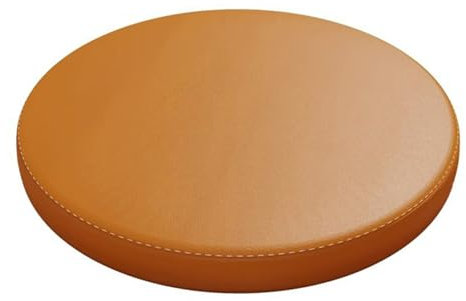 Ueiwffzo Memory Schaum Stuhlkissen, Stuhlkissen wasserdicht Leder Stuhlauflage Sitzkissen Sitzpolster Auflage Kissen für Stühle in Haus und Garten Sitzkissen (Orange,35 * 35 * 4.5cm)