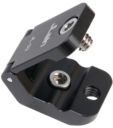 FOTGA Morsetto universale per cavo con clip di fissaggio con vite da 1/4 -20 e perno di posizionamento retrattile per cavo HDMI/SDI/microfono, gabbia fotocamera piastra L a sgancio rapido