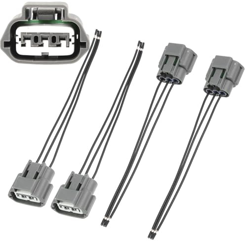 3 Wire 4 pcs Ignition Coil Connector Repair Harness Plug Wiring Pigtail for 350Z 370Z Altima Armada Cube Frontier Maxima Murano Pathfinder Quest Rogue Sentra Titan Versa Xterra 1990-2017# J48817102