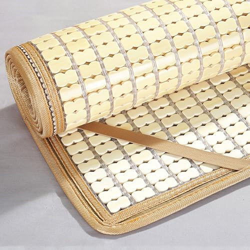 MAAOBR Bambusmatt, Bambus Sommer-Schlafmatte, Faltbare Bambus-kühlmatratze, Bambus Isomatte für Schlafzimmer, Wohnzimmer, Sofa, Bett(Style-B,150x195cm (59x76.8in))