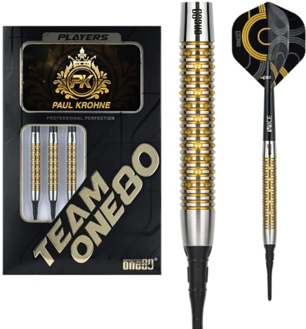ONE80 Darts Paul Krohne Signature 90% Tungsten Darts – Präzision, Kontrolle und Stil für den Profi-Spieler erhältlich in Steeldart und Softdart Dartpfeile Set