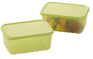 LocknLock Fresh Block Vorratsdosen mit Deckel – Frischhaltedosen Set 2-teilig, stapelbar & BPA-frei – Vorratsdosen für Obst & Gemüse, mikrowellen-, gefrier- & spülmaschinengeeignet (1,5 L)