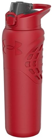 Under Armour 24Oz Stainless Steel Water Bottle, Insulated, Carabiner Easy Carry Hook, Leak Proof, Kids & Adults, All Sports, Gym