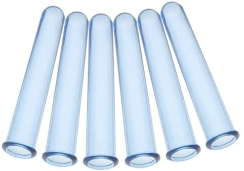 OFFSCH Reagenzglas-blumenvasen 6-teiliges Satz Transparentes Kunststoff Moderne Pflanzgefäße Einfach Reinigen Kreatives Heimwerken 12 cm