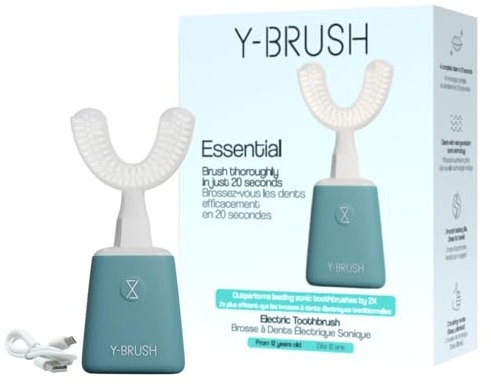 New 2025 Y-Brush Essential - Sonic Electric Toothbrush - 3 Months Battery Life with USB-C - 2 Brushing Modes - Clinically Proven - Adult