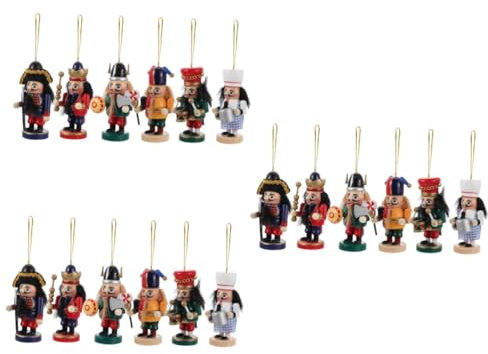 MAGICLULU 3 Ensembles Arche Gonflable D'Extérieur Casse-Noisette Figurines du Père Noël Grandes Décorations De Noël Marionnette À Suspendre Décoration De Pot 6 pièces * 3