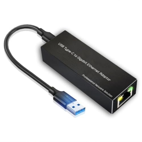 Eighosee Adaptador USB-C A RJ45 Gigabit Ethernet Tarjeta de Red USB3.0 Tipo-C A RJ45 de 10/100/1000 Mbps