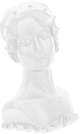 BESPORTBLE Présentoir à Bijoux En Résine Décoratif Élégant Buste Sculpté, Support Unique Pour Colliers Et Boucles D’oreilles, Accessoire Photo Et Rangement Pour Boutique Ou Maison, Blanc