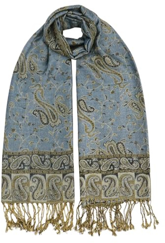 vimate Paisley Pashmina Schal Wrap Stola Soft Silky Jacquard Pashminas Wrap für Abendkleid Reisen Shawl