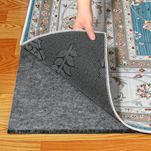 Waterproof Rug Pad, Thick 6x9 ft Under Area Rug Carpet Pad, Non Slip Felt Rug Pads for Hardwood Floors, Keep Carpets in Place Soft and Prevent Rug from Wrinkling or Buckling