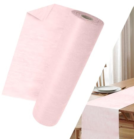 Vlies-Tischläufer Rosa, 30 cm x 25 m für Hochzeiten, Geburtstage, Partys | Dekoratives Tischband, Tischdeko