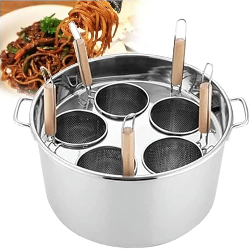 WDWDW Pentole per Pasta in Acciaio Inox con cestello scolapasta, pentola per brodo da Cucina per casa, pentola per Cottura a Vapore per ristoranti, Utensili per Cucinare la Pasta