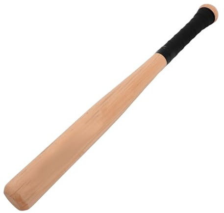 ifundom Lightweight Portable Wooden Baseball Bat for Training Retro Design with Logo and Handle Strap Suitable for Youth and Adult Outdoor Sports