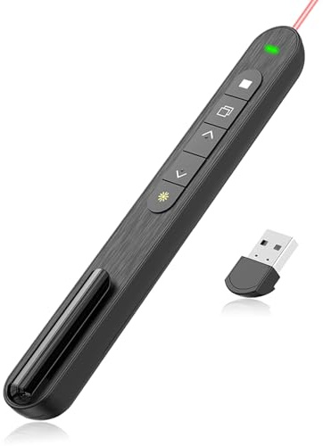 Presentation Clicker For Powerpoint, Type C Wireless Presenter Remote With Red Light, Rechargeable Clicker For Powerpoint With 100M Range, Conference And Lecture Use