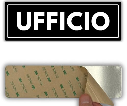 LEIASA | Placca Ufficio - 7,5 x 23 cm - Acrilico - Ingresso Amministrativo | Cartello Ufficio Notarile, Adesivo Ufficio Acquisti, Segnale Postazione Impiegati, Insegna Avviso Pratiche e Clienti