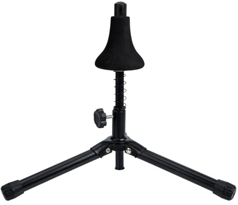 MOTHNUR Soporte Plegable para Trompeta de Hierro Soporte de Exhibición Musical Resistente con Almohadilla Protectora para Evitar Arañazos para Almacenamiento y Uso Práctico