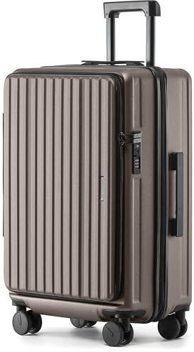 Münicase Reisekoffer L 65 cm, Top-Öffnung, TSA, Coffee