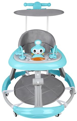 Belfoyer Lauflernhilfe Baby 3in1, Faltbarer Lauflernwagen ab 6 Monate mit höhenverstellbarem Sitz, Musik- & Licht-Aktivitätscenter, Gehfrei Baby mit Rollen & Bremsfunktion-WX24903