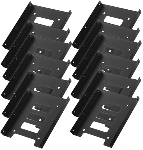 LOLIPPYY 12 Stück 25 Zoll 35 Zoll SSD Festplattenadapter aus Eisen Montagehalterung für Interne Desktop Festplatten Robuste Halterung für HDD und SSD