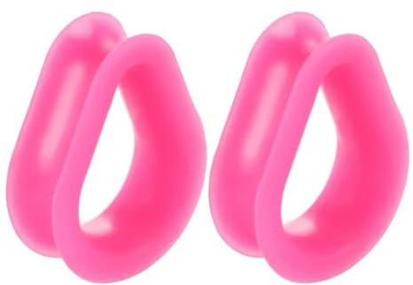 BWDHJLEY 2 dilatadores de silicona para oreja, joyería rosa, estilo moderno con forma de lágrima, para hombres y mujeres