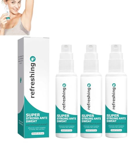 Desodorante en aerosol antitranspirante contra la sudoración intensa, desodorante antisudor para hiperhidrosis con protección a largo plazo, spray corporal eficaz para cabeza, manos y pies