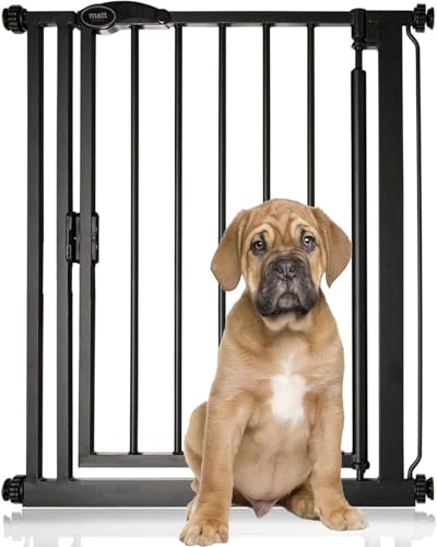 Bettacare Automatic Closing Narrow Dog Gate, Matt Black, 68.5cm - 75cm