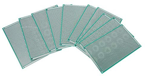 Steckbrett, 10 Stück 9x15 cm verzinntes Steckbrett Doppelseitiger Prototyp PCB-Leiterplatte Hochwertiges Steckbrett Stabile Leistung Lange Lebensdauer
