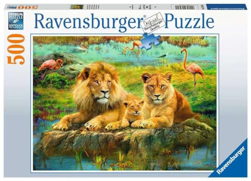 Ravensburger Puzzle 16584 - Löwen in der Savanne - 500 Teile Puzzle für Erwachsene und Kinder ab 10 Jahren, Puzzle mit Löwen-Motiv