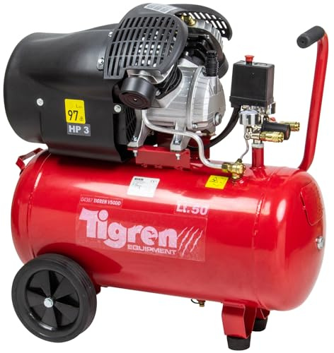 Tigren Electric Direct Drive V Twin Compresor de aire de alta potencia 14.6CFM 3.0HP 50L