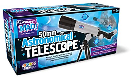 Science Mad 50mm Telescope - Kids Fun Astronomical Star Gazing Toy