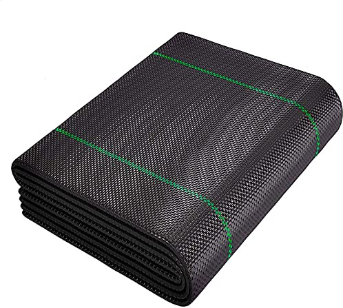 Namvo Weed control membrane 2M*5M, weed membrane, Heavy Duty Thick Black Garden Sheet Commercial Landscape Horticultural Matting Material Weed Control Fabric Landscape Ground Cover Membrane Barrier
