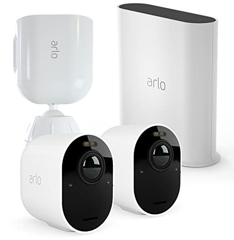 Arlo Ultra 2 Spotlight Camera Surveillance WiFi VMS5240 + Accessoire certifié Support aimanté