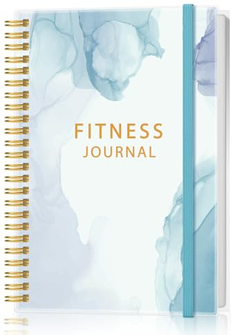 Simplified Fitness Journal for Women & Men,A5 Workout Journal/Planner Daily Exercise Log Book to Weight Loss, Gym, Muscle Gain, Bodybuilding Progress, 5.8x8.3, Teal Flower