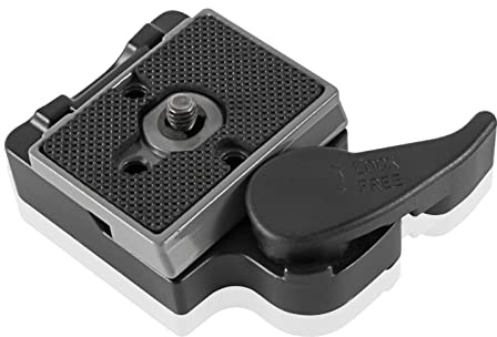 FAEFTY Quick Release Plate Clamp Compatible with Manfrotto 200PL-14, Quick Plate Clamp with 1/4-3/8 Screw for Camera