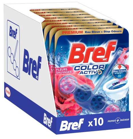 BREF WC Color Activ+ Wildblumen, 10 Stück