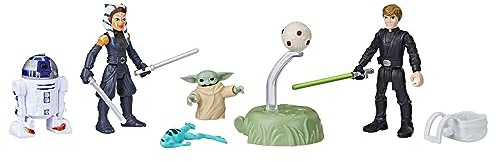 STAR WARS Mission Fleet, 2,5 Zoll Grogu Actionfiguren-Set mit 4 Figuren & 7 Zubehörteilen, Spielzeug für 4-jährige Jungen & Mädchen